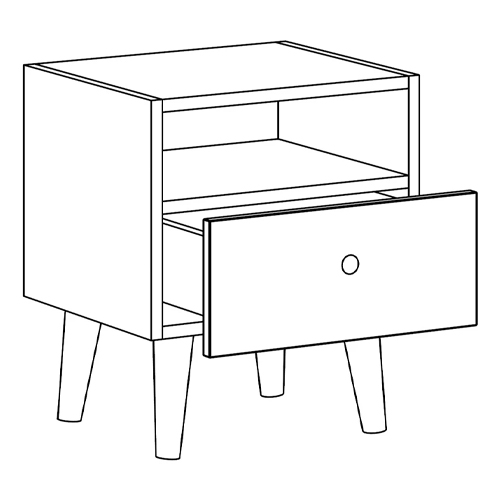Прикроватная тумба с изображением на ящике Elise Nightstand Прикроватная тумба с изображением на ящике Elise Nightstand в Тюмени