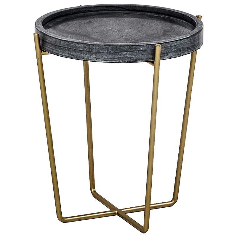 Приставной стол Orlate side table Латунь Черный Приставной стол Orlate side table Латунь Черный в Тюмени | Loft Concept