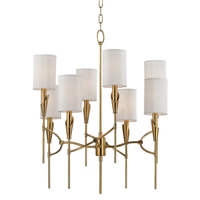 Люстра TATE Chandelier 1304-AGB Латунь Белый Люстра TATE Chandelier 1304-AGB Латунь Белый в Тюмени | Loft Concept