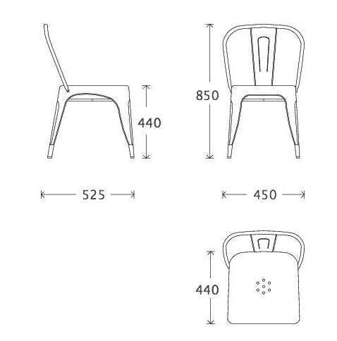 Кухонный стул Tolix Chair Кухонный стул Tolix Chair в Тюмени