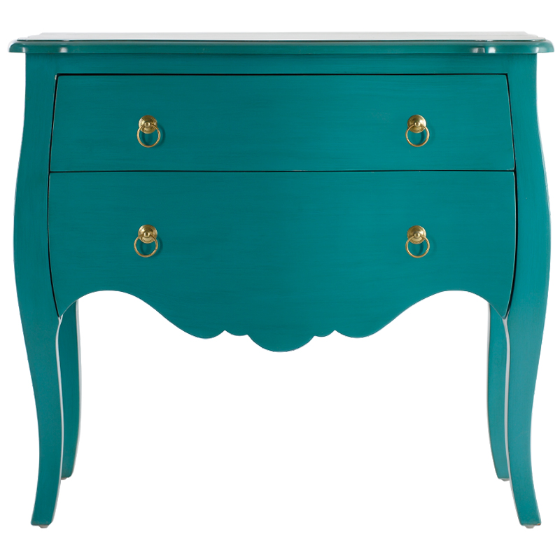 Комод с изогнутыми ножками L.XV CHEST OF DRAWERS Marcelle Тёмно-бирюзовый Бирюзовый Золотой Комод с изогнутыми ножками L.XV CHEST OF DRAWERS Marcelle Тёмно-бирюзовый Бирюзовый Золотой в Тюмени | Loft Concept