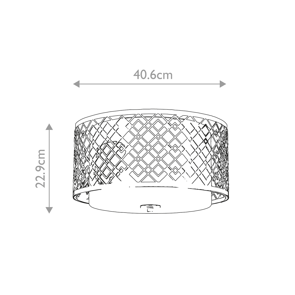 Потолочный светильник золотого цвета с каркасом в виде геометрических ромбов Elstead Lighting в Тюмени