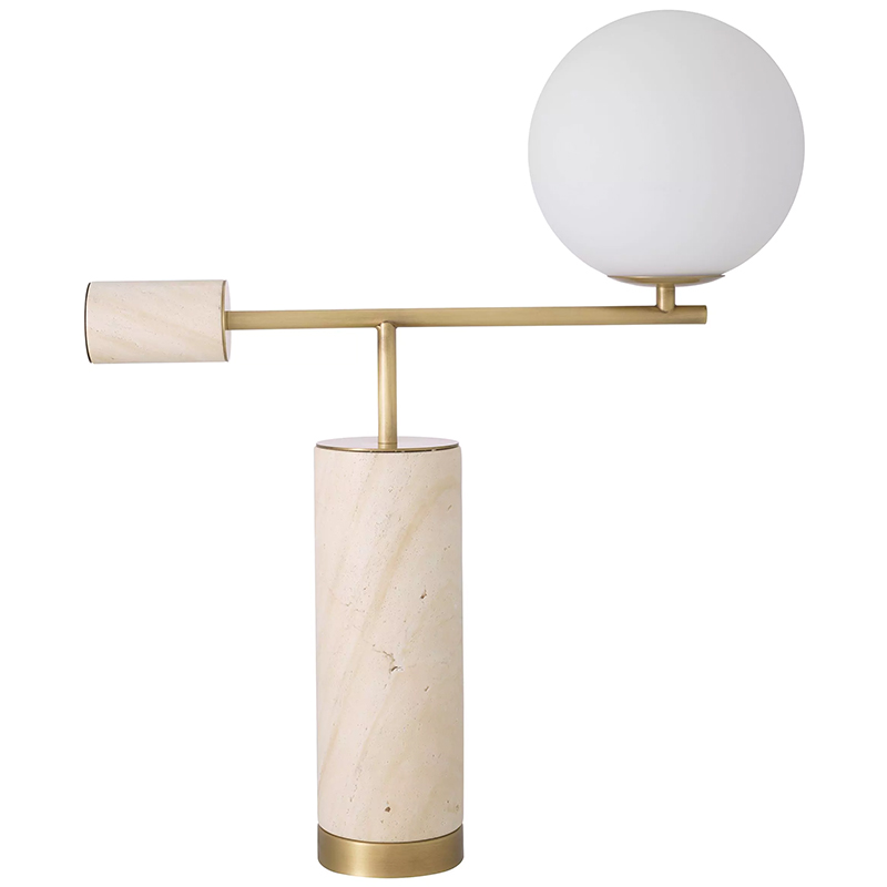 Настольная лампа Eichholtz Table Lamp Xperience White Бежевый Белый Латунь Настольная лампа Eichholtz Table Lamp Xperience White Бежевый Белый Латунь в Тюмени | Loft Concept