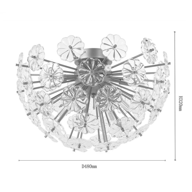 Потолочный Светильник Glass Flowers Sputnik Ceiling Потолочный Светильник Glass Flowers Sputnik Ceiling в Тюмени