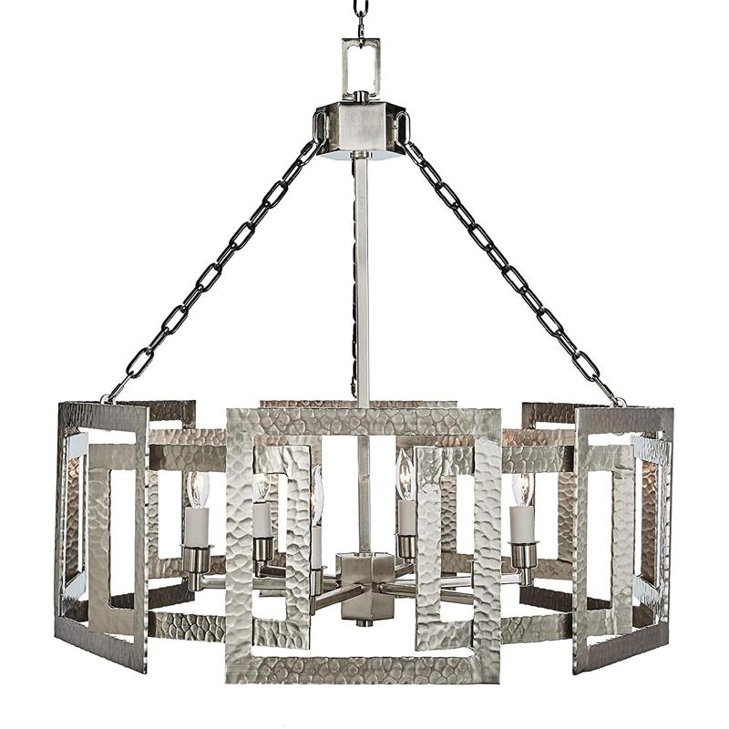 Люстра Textured Cage Pendant Lamp Silver Chandelier Серебряный Люстра Textured Cage Pendant Lamp Silver Chandelier Серебряный в Тюмени | Loft Concept