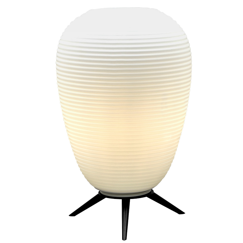 Настольная лампа в японском стиле Muir Glass Paper Lamp Белый Черный Настольная лампа в японском стиле Muir Glass Paper Lamp Белый Черный в Тюмени | Loft Concept