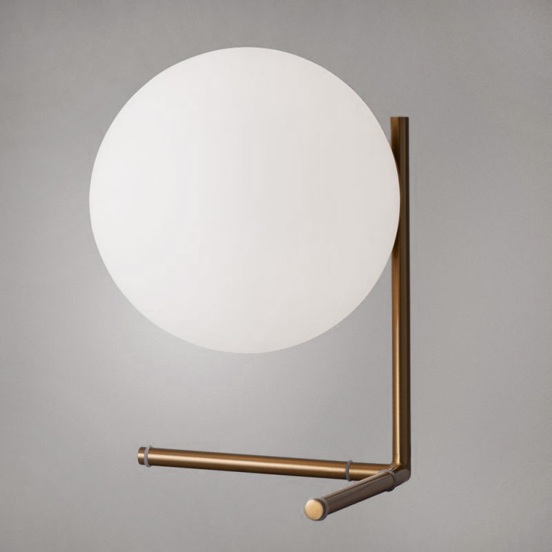 Настольная лампа IC Lighting Flos Table brass Латунь Прозрачный белый в Тюмени | Loft Concept 