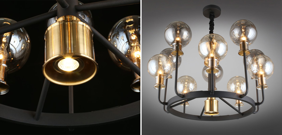 Люстра c дымчатым стеклом Champagne Glass - фото №1