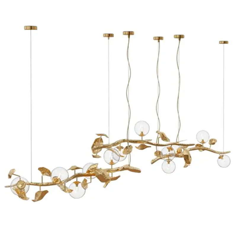 Люстра Modern Contemporary Hera Suspension Lamp Латунь Прозрачный Люстра Modern Contemporary Hera Suspension Lamp Латунь Прозрачный в Тюмени | Loft Concept