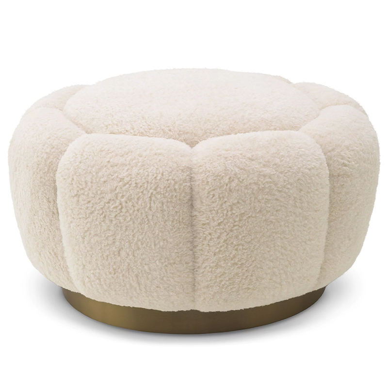 Пуф Eichholtz Ottoman Inger Молочный Латунь Пуф Eichholtz Ottoman Inger Молочный Латунь в Тюмени | Loft Concept