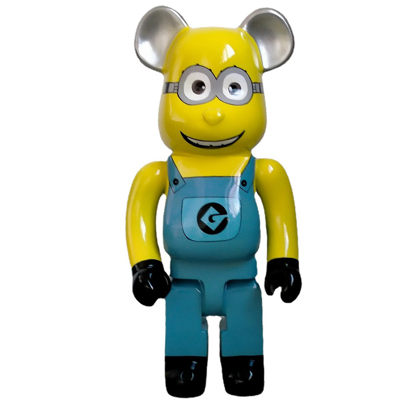 Статуэтка Bearbrick Minion Dave Синий Желтый Черный Статуэтка Bearbrick Minion Dave Синий Желтый Черный в Тюмени | Loft Concept