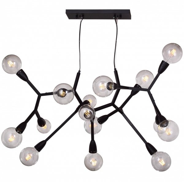 Люстра Polygon Chandelier 15 Black Черный Люстра Polygon Chandelier 15 Black Черный в Тюмени | Loft Concept