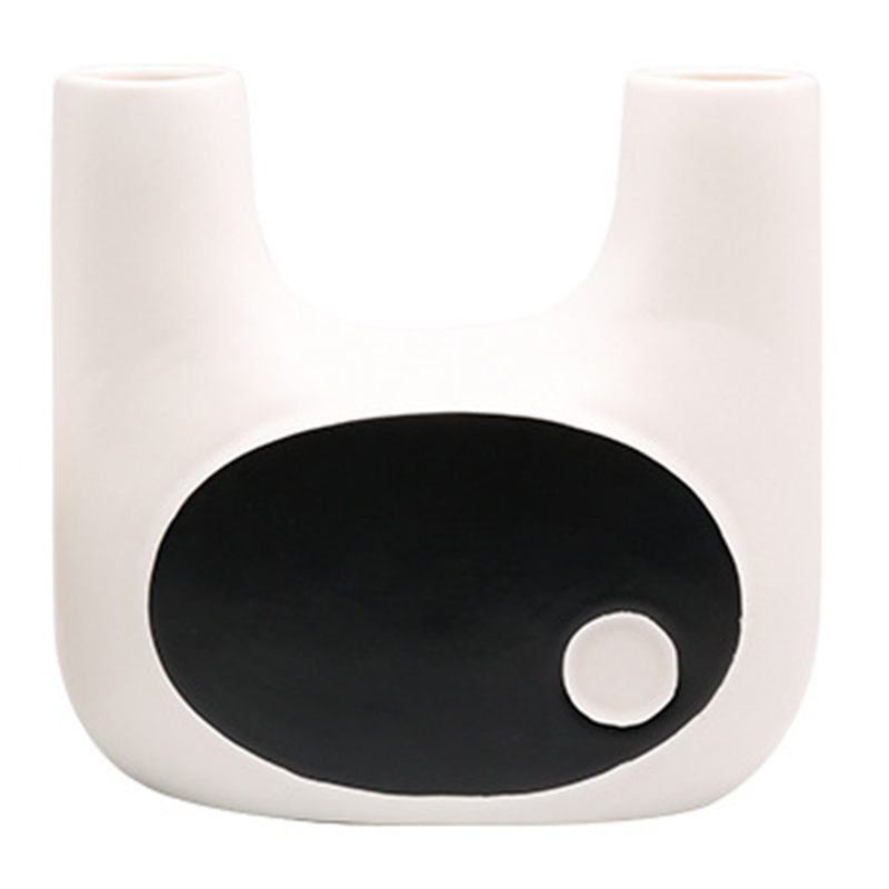 Ваза Molecule Collection Kyou Vase Белый Черный Ваза Molecule Collection Kyou Vase Белый Черный в Тюмени | Loft Concept