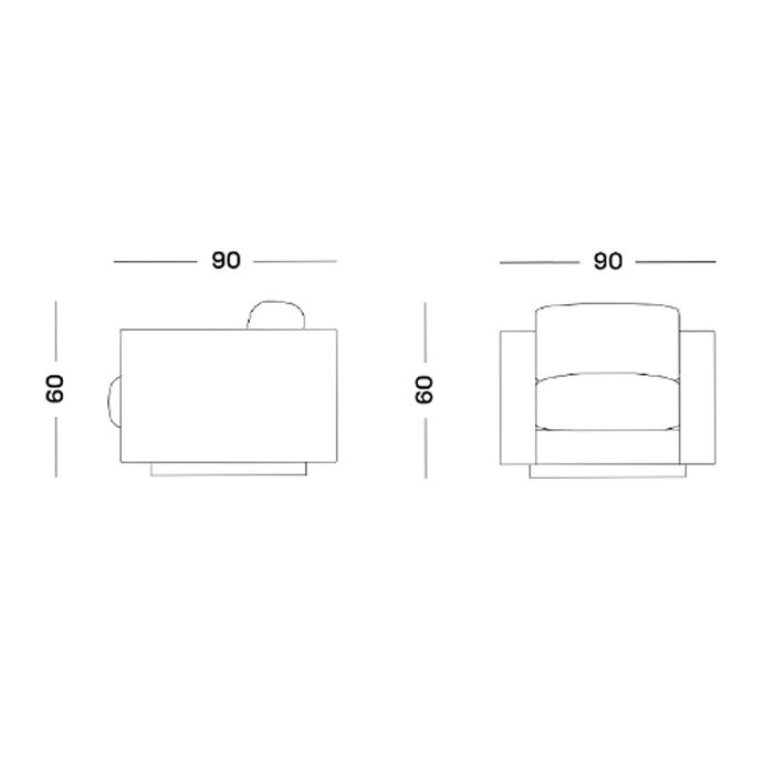 Дизайнерское кожаное кресло Poltronova Saratoga Armchair в Тюмени