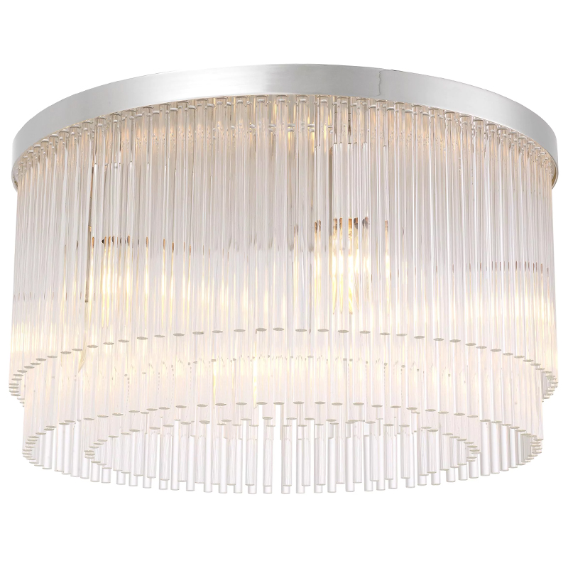 Потолочный светильник Eichholtz Ceiling Lamp Hector Nickel Никель Прозрачное Стекло Потолочный светильник Eichholtz Ceiling Lamp Hector Nickel Никель Прозрачное Стекло в Тюмени | Loft Concept