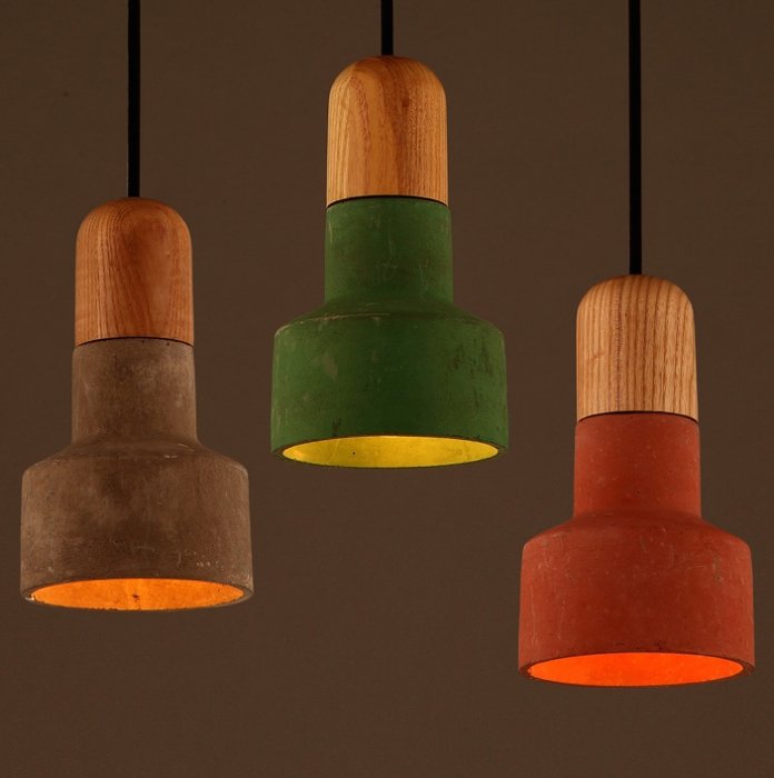 Подвесной светильник Art Concrete Wooden Cope Подвесной светильник Art Concrete Wooden Cope в Тюмени | Loft Concept