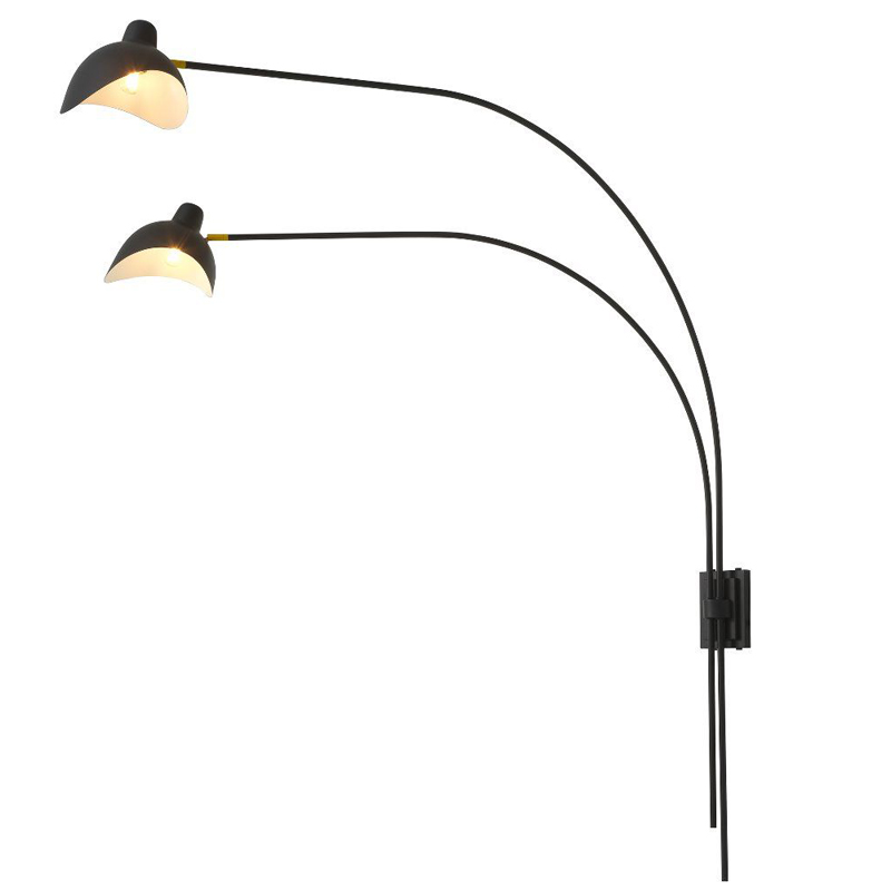 Бра Eichholtz Wall Lamp Mitch Black Черный Латунь Античная полированная Бра Eichholtz Wall Lamp Mitch Black Черный Латунь Античная полированная в Тюмени | Loft Concept