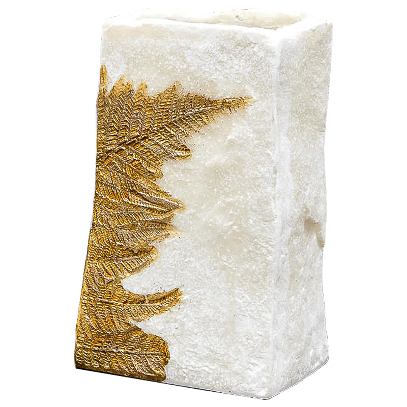 Ваза Ancient Fossil Vase 23 см Белый Золотой Ваза Ancient Fossil Vase 23 см Белый Золотой в Тюмени | Loft Concept