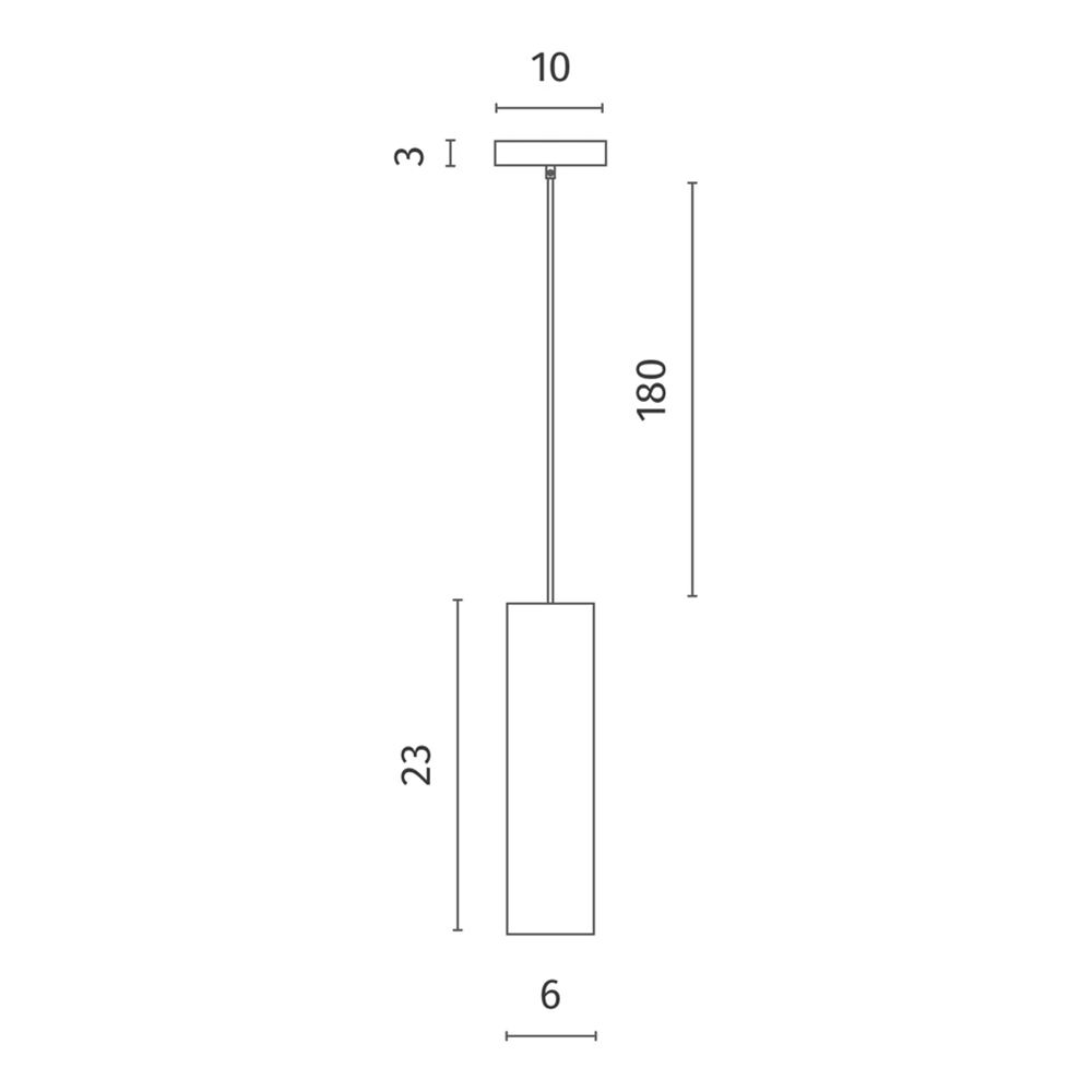 Подвесной светильник в форме цилиндра Douro Light черный бетон в Тюмени
