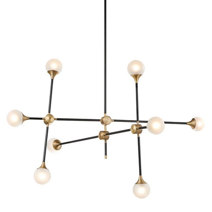 Люстра Baton Chandelier Large Черный Белый Латунь Люстра Baton Chandelier Large Черный Белый Латунь в Тюмени | Loft Concept
