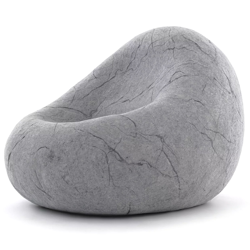 Кресло - Камень из Валяной шерсти KATSU STONE CAPSULE Серый Светло-серый Кресло - Камень из Валяной шерсти KATSU STONE CAPSULE Серый Светло-серый в Тюмени | Loft Concept