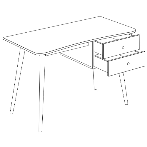 Письменный стол с принтом на ящиках Elise Desk Письменный стол с принтом на ящиках Elise Desk в Тюмени