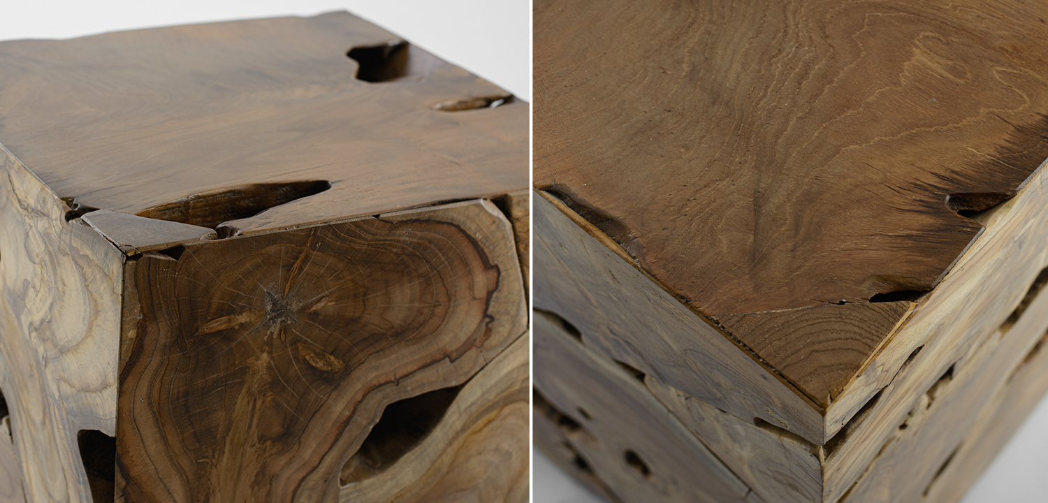 Приставной стол Wooden Cube Side Table - фото №1