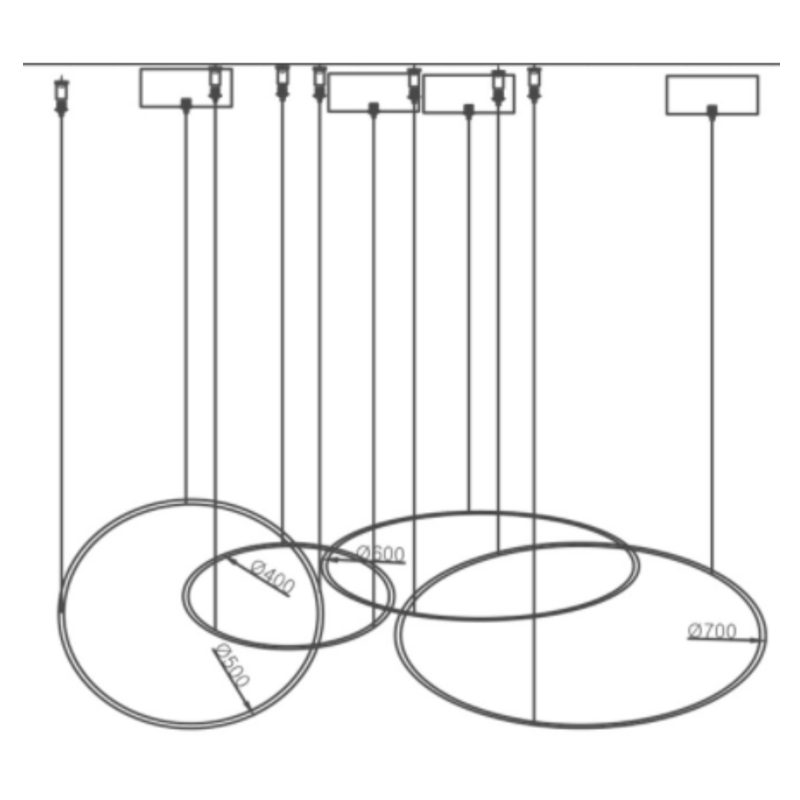 Люстра ORACLE 4 Rings Люстра ORACLE 4 Rings в Тюмени