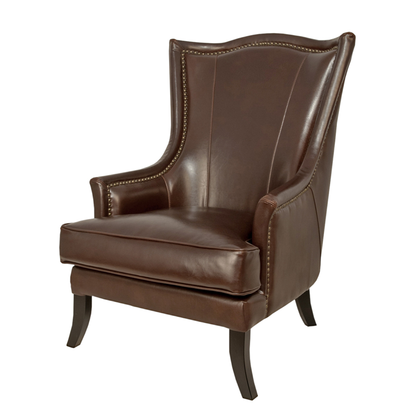 Кресло Gregoir Armchair натуральная кожа Коричневый Кресло Gregoir Armchair натуральная кожа Коричневый в Тюмени | Loft Concept