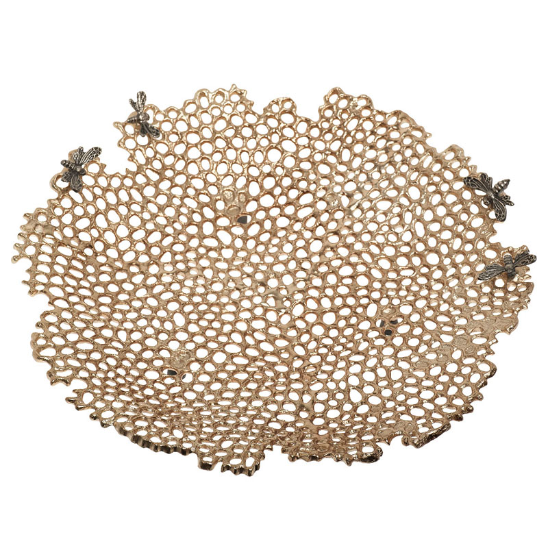 Поднос Honeycomb Золотой Поднос Honeycomb Золотой в Тюмени | Loft Concept