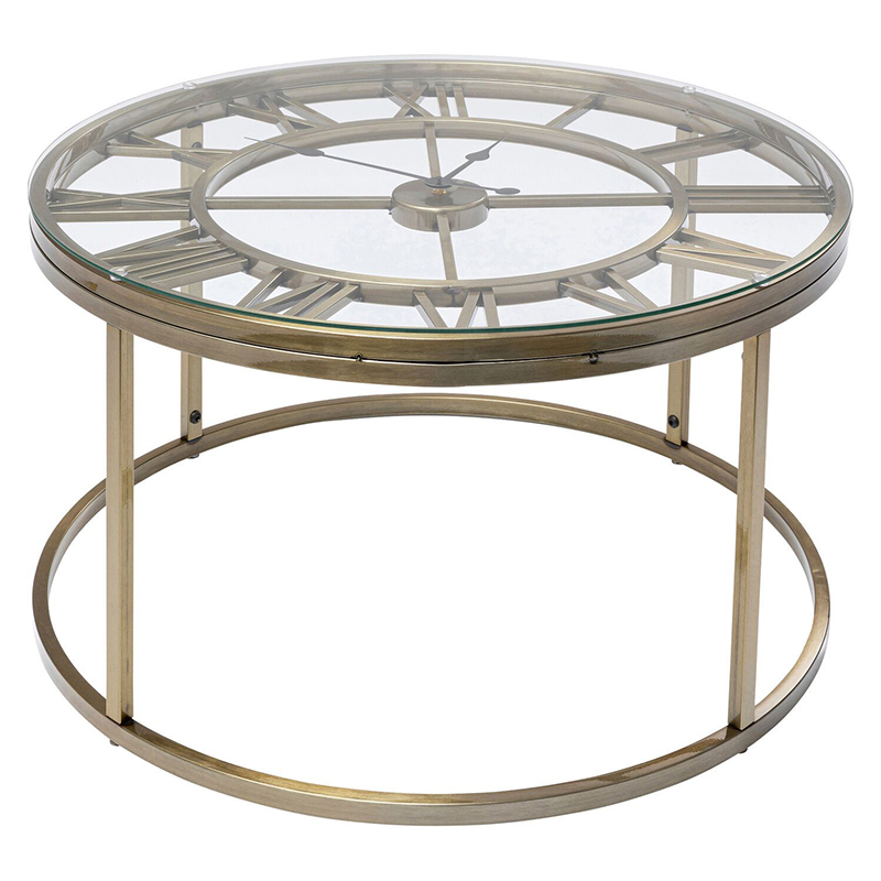 Приставной столик со столешницей Римские часы Roman Clock Латунь Приставной столик со столешницей Римские часы Roman Clock Латунь в Тюмени | Loft Concept