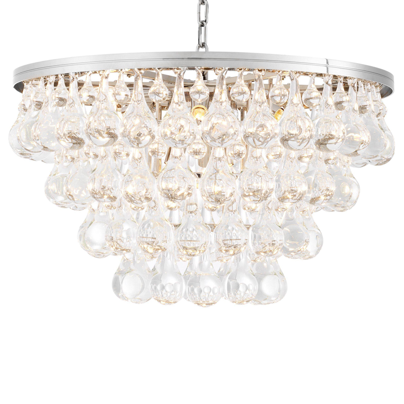 Люстра Eichholtz Chandelier Bolzano Никель Прозрачный Люстра Eichholtz Chandelier Bolzano Никель Прозрачный в Тюмени | Loft Concept