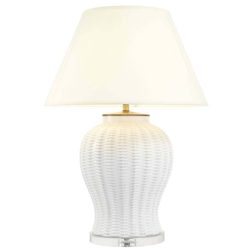 Настольная лампа Eichholtz Table Lamp Meyers Белый Прозрачный (Transparent) Настольная лампа Eichholtz Table Lamp Meyers Белый Прозрачный (Transparent) в Тюмени | Loft Concept