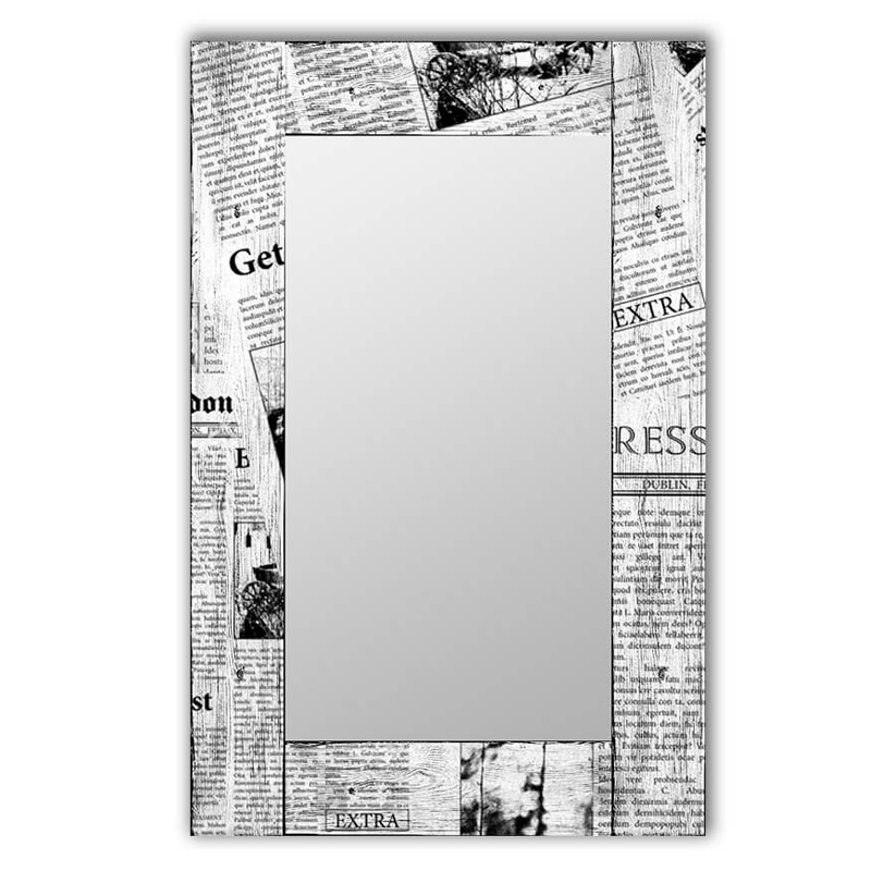Зеркало Newspaper Черно-белый Зеркало Newspaper Черно-белый в Тюмени | Loft Concept