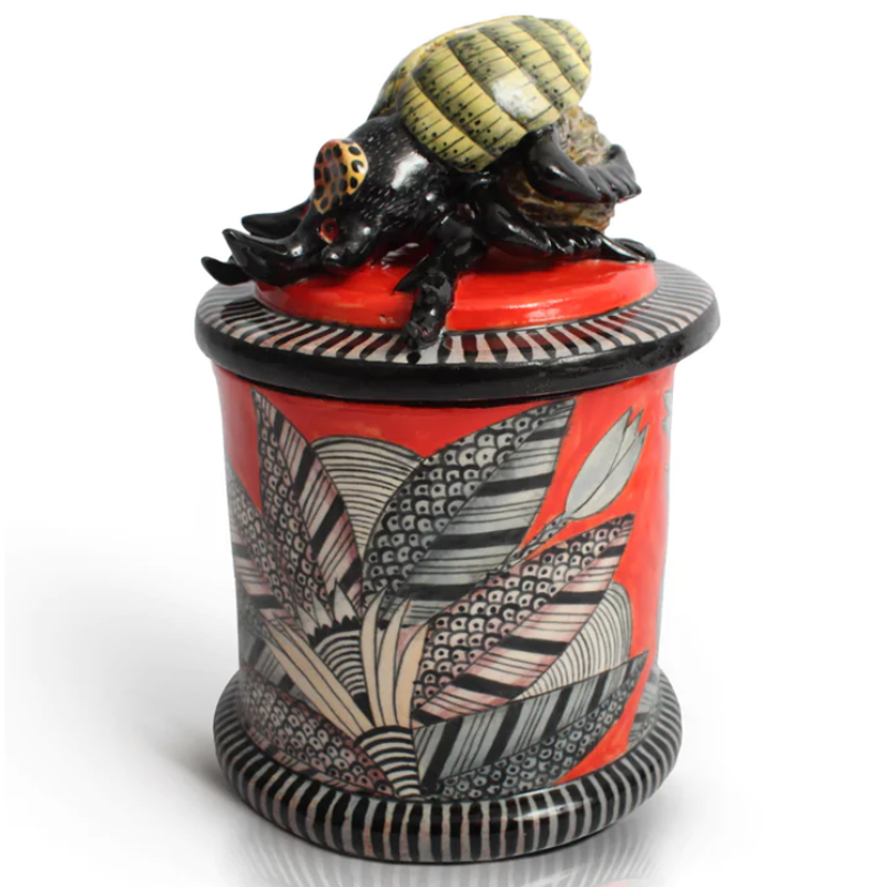 Сосуд с Крышкой красный Dung Beetle Candle Of Hope Красный Серый Сосуд с Крышкой красный Dung Beetle Candle Of Hope Красный Серый в Тюмени | Loft Concept