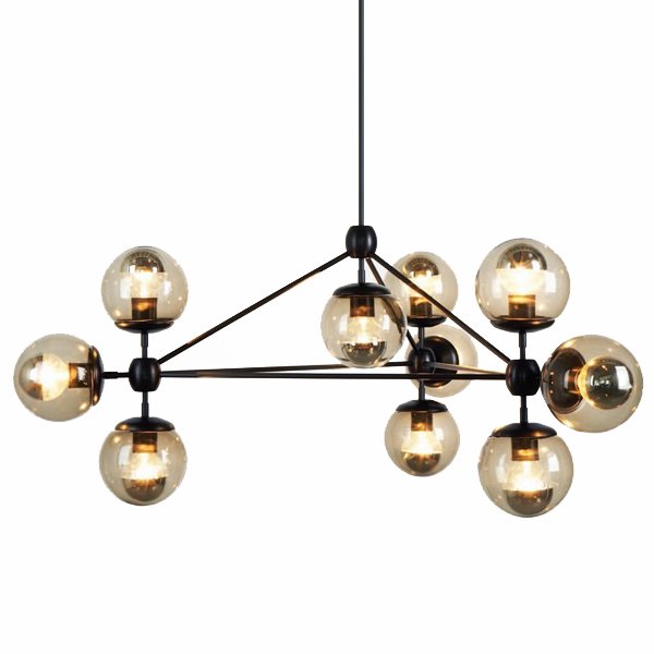 Люстра Modo Chandelier 10 Globes Дымчатый (Smoke) Люстра Modo Chandelier 10 Globes Дымчатый (Smoke) в Тюмени | Loft Concept