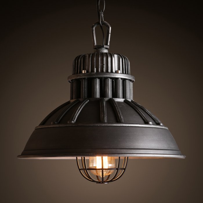 Подвесной светильник Loft Industrial Metal Cage Elder Черный Подвесной светильник Loft Industrial Metal Cage Elder Черный в Тюмени | Loft Concept