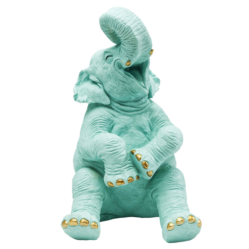 Статуэтка Funny Animals Elephant Голубой Золотой Статуэтка Funny Animals Elephant Голубой Золотой в Тюмени | Loft Concept