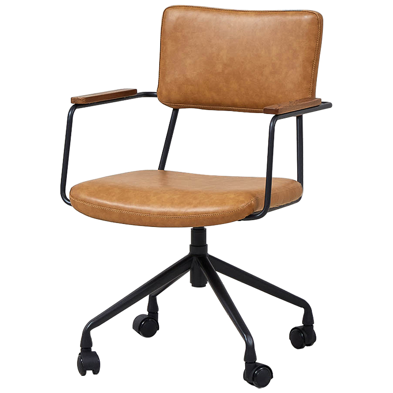 Кресло на колесах Ryan Loft Chair Коричневый Черный Кресло на колесах Ryan Loft Chair Коричневый Черный в Тюмени | Loft Concept