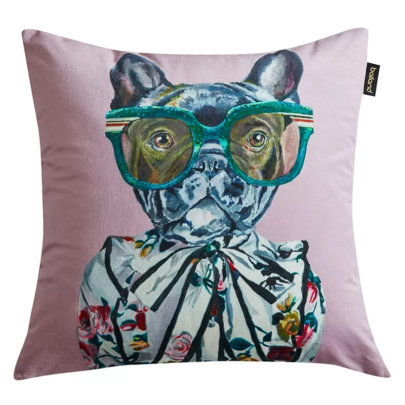 Декоративная подушка Стиль Gucci Dog Fashion Animals Cushion Lilac Мульти Сиреневый Декоративная подушка Стиль Gucci Dog Fashion Animals Cushion Lilac Мульти Сиреневый в Тюмени | Loft Concept