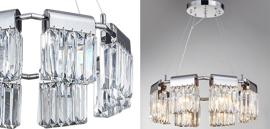 Люстра Crystal Pendants chrome 8 Люстра Crystal Pendants chrome 8 - Loft-Concept в Тюмени
