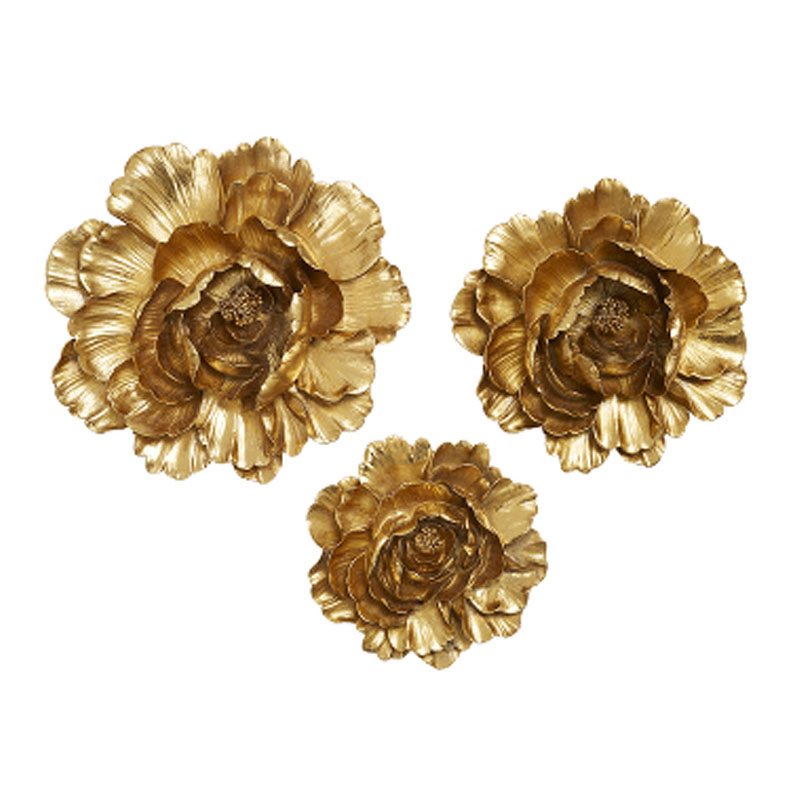 Аксессуар на стену Decor Flowers Rose Hip gold Золотой Аксессуар на стену Decor Flowers Rose Hip gold Золотой в Тюмени | Loft Concept