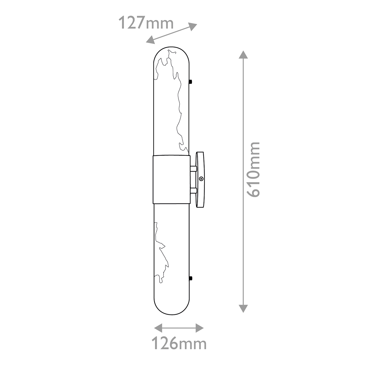 Бра для ванных комнат вертикальное с вытянутым плафоном из алебастра Hinkley в Тюмени