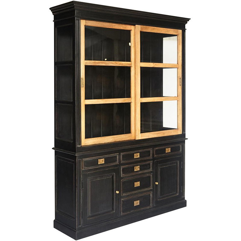 Витрина Provence Sylvie Showcase small Черный Древесина Витрина Provence Sylvie Showcase small Черный Древесина в Тюмени | Loft Concept