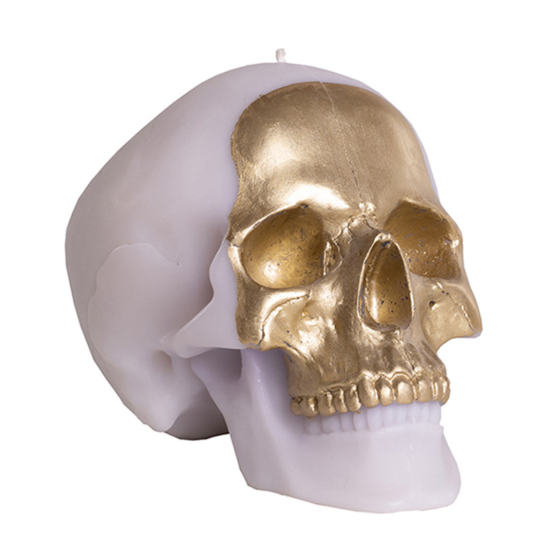 Свеча Gold Skull Белый Золотой Свеча Gold Skull Белый Золотой в Тюмени | Loft Concept
