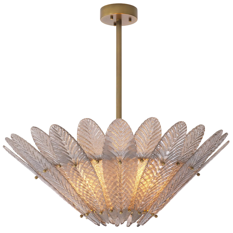 Люстра Eichholtz Chandelier Scala Латунь Стекло Смок Люстра Eichholtz Chandelier Scala Латунь Стекло Смок в Тюмени | Loft Concept