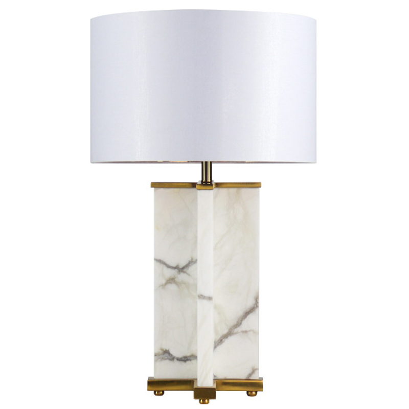 Настольная лампа Cecily Marble Table Lamp Белый Белый Мрамор Bianco Латунь Настольная лампа Cecily Marble Table Lamp Белый Белый Мрамор Bianco Латунь в Тюмени | Loft Concept