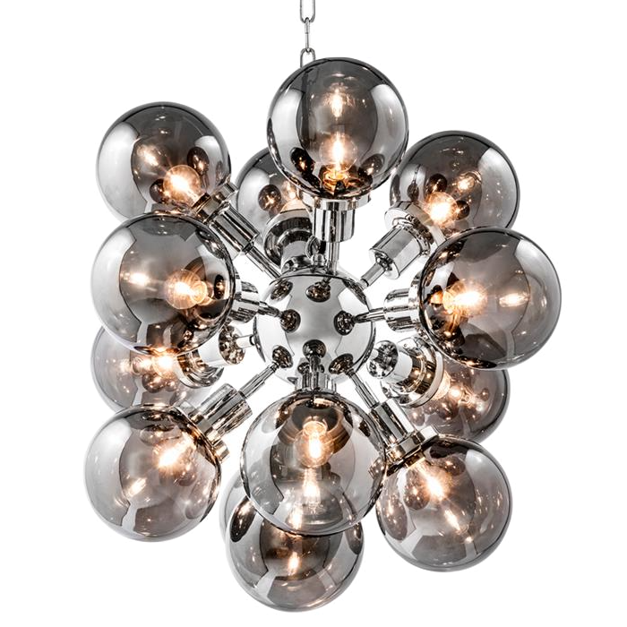 Люстра Chandelier Ludlow Nickel Никель Дымчатый (Smoke) Люстра Chandelier Ludlow Nickel Никель Дымчатый (Smoke) в Тюмени | Loft Concept