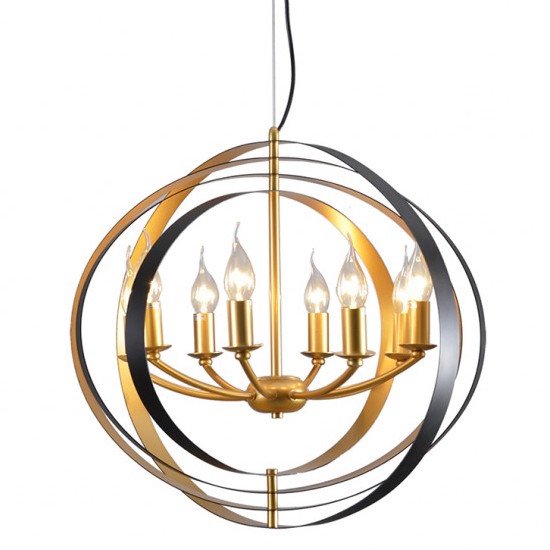 Люстра Spherium Chandelier Черный Золотой Люстра Spherium Chandelier Черный Золотой в Тюмени | Loft Concept
