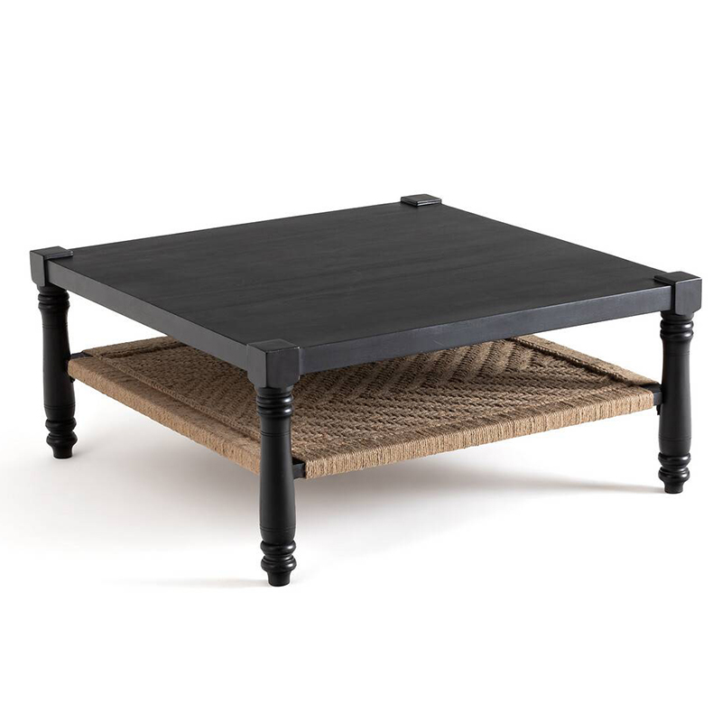 Кофейный стол Didrik Wicker Coffee Table Черный Коричневый Кофейный стол Didrik Wicker Coffee Table Черный Коричневый в Тюмени | Loft Concept